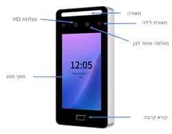 קודן עם זיהוי פנים וקורא קרבה עם מסך 5" iFace102