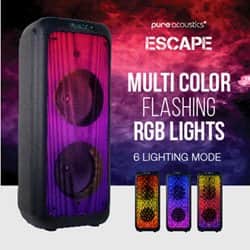 בידורית קריוקי 1400W עם 2 מיקרופונים אלחוטיים pure acoustics Escape