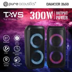 בידורית קריוקי עוצמתית ואיכותית 300W pure acoustics Dancer-X650