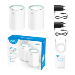 מגדיל טווח לאינטרנט אלחוטי 2 יחידות Mesh Cudy M1300