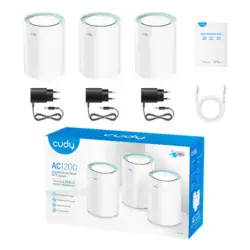 מגדיל טווח לאינטרנט אלחוטי 3 יחידות Mesh Cudy M1300