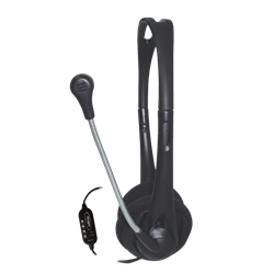 אוזניות חוטיות H/SET HS008 USB Silverline