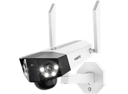 מצלמת Wi-Fi עם עדשה כפולה 150° סוללה מובנית ואפשרת לפאנל סולארי 4MP Reolink Duo