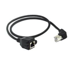 מגשר רשת זווית 1.5 מטר ראש נקבה CAT5e