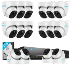 קיט 16 מצלמות אבטחה IP מחודשות באיכות 5MP ומערכת הקלטה Reolink RLN16-410 + RLC-520