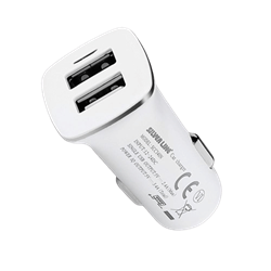 מטען לרכב 3.4A SCC340N Silver Line + כבל Lightning