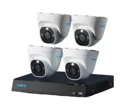 קיט 4 מצלמות כיפה 8MP ומערכת הקלטה NVR Reolink NVS8-8MD4