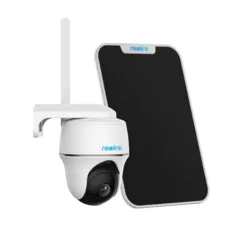 מצלמה חיצונית סלולרית 5MP + פאנל סולארי Reolink Go PT Plus