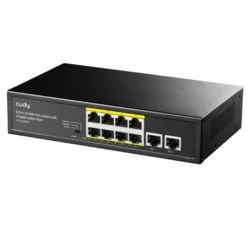 סוויטש PoE 8 יציאות + 2 יציאות רשת ג'יגה Cudy FS1010PG