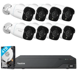 קיט 8 מצלמות צינור 4K 8MP צבע לילה Reolink NVS16-8MB8