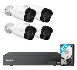 קיט 4 מצלמות צינור 12MP צבע לילה Reolink NVS8-12MB4