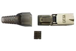 תקע RJ45 מסוכך לחיבור מהיר CAT6 6A כולל מחסה