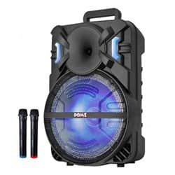 בידורית 12 אינץ' 2000W עם 2 מיקרופונים אלחוטיים DM-3012 Dome