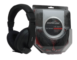 אוזניות עם מיקרופון ווליום לשליטת עוצמה HS-66V Silverline