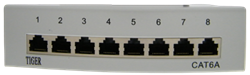 פאנל יצוק 8 פורטים CAT6A